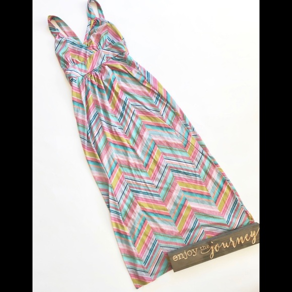 Faded Glory Dresses & Skirts - Faded Glory Chevron Sleeveless Maxi Dress - S 4/6